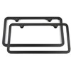 Pair Slim Black Chrome Plated License Plate Frame, Comes with