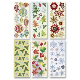 Folia 1312 – 3D Effekt Sticker 6 Blatt Christmas Set 1 sortiert