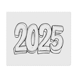 2 x 'Year 2025' Microfibre Lens/Glasses Cleaning Cloths (LC00031370)