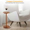 Drink Table, 24.4" Tall Compact Side Table with Phone Slot