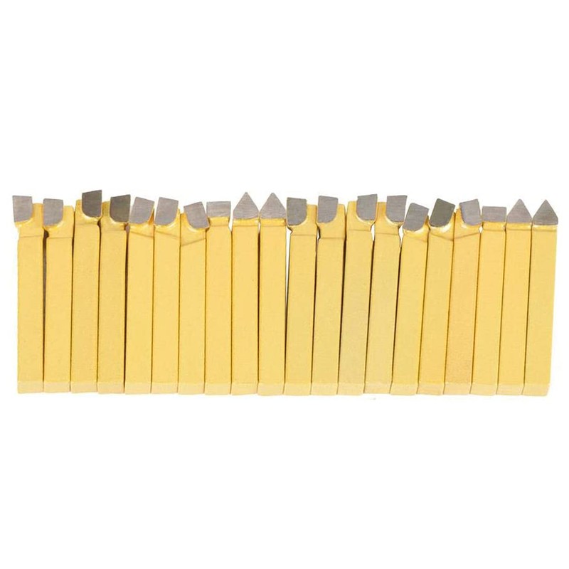 20Pcs 1/4” Lathe Tools Carbide Tipped Welding Milling Cutting Turning