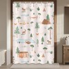 Boziqr Camper RV Shower Curtain Travel Trailer Bathroom Accessories Wild
