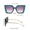FEISEDY Gafas de sol cuadradas de gran tamaño con incrustaciones