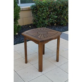 International Caravan Sun Burst Square/Round Side Table