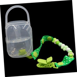 SUPVOX 7Pcs Pacifier Holder Portable Dust Storage Box for Accessories for Pacifiers Clips Items Durable Design White