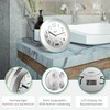 Quartz Bathroom Clock, Digital Display, Aluminium Frame, Suction Cups, White