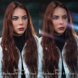 KOGJAERS Lens Filter 58mm Rainbow Flare Filter Effect Special Effects Filter Photography Filter Accessories, F020-R-58