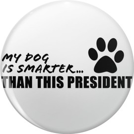 Smart Dog Lapel Bin Brooch Badge Pin 0.75"