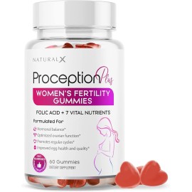 Natural X Fertility Gummies for Women - Myo-Inositol, Folic Acid, Hormone Balance Support