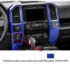 Keptrim for F150 Blue Central Console Air Conditioner Panel Trim
