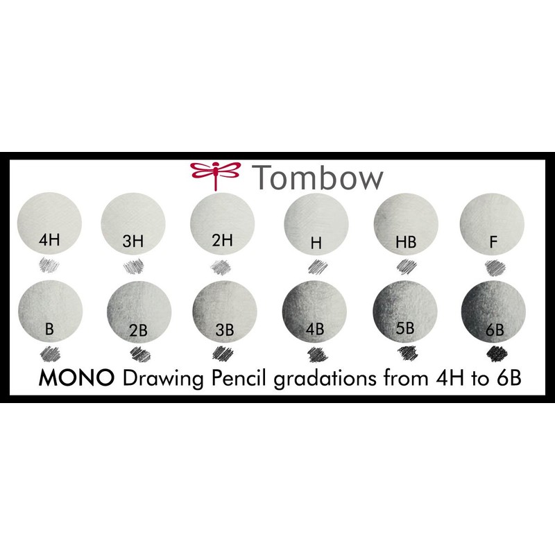 Tombow MONO Drawing Pencil, 5H, Graphite 12-Pack