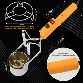 Lead Melting Pot for Fishing & Bullets Molds Kit. Electric Melting Pot for Lead,Crucibles for Melting Metal, Lead Molds for Fishing Weights, Suitable for Fishing Weight Molds & Metal Pendant（300W）
