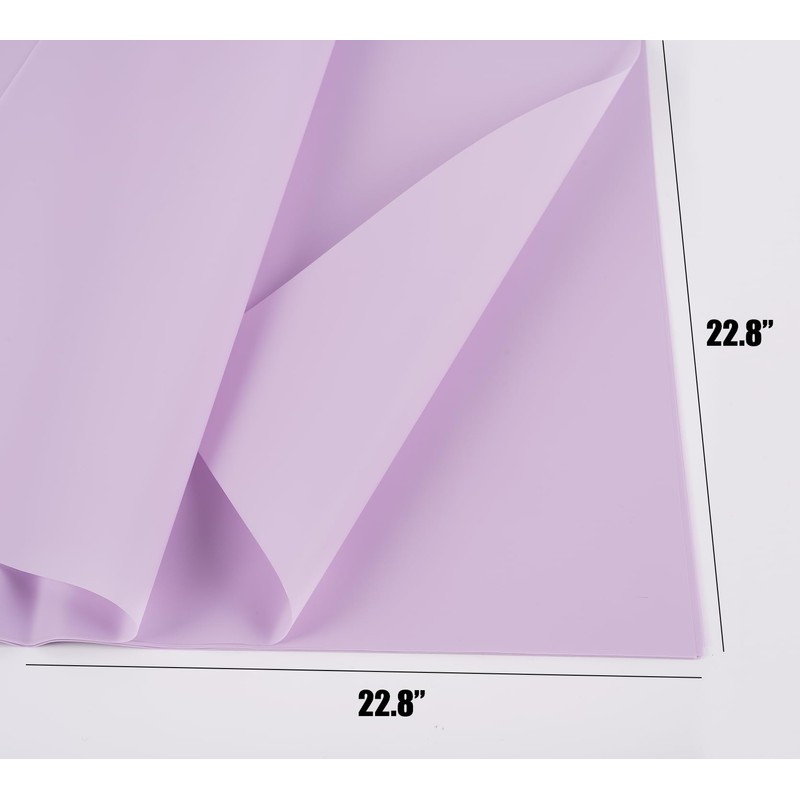 ysmile Purple Flower Wrapping Paper Solid Color for Bouquet Gift