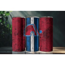 Handmade Quebec Nordiques 20 Ounce Stainless Steel Tumbler Metal Straw