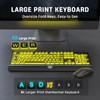 Wired Keyboard and Mouse Combo - Large Print Light Up