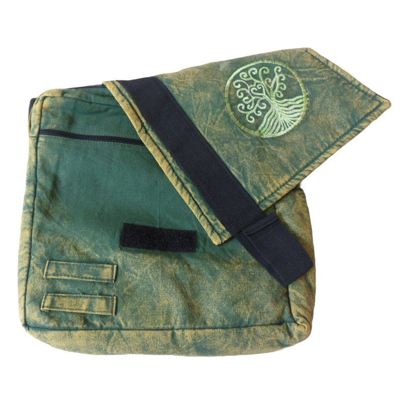 NATURAL FLOW Shoulder Bag, Cotton Canvas, Tree of Life, Hippy