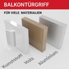 LouMaxx Balcony Door Handle Exterior - Robust Patio Door Handle