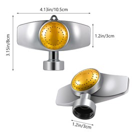 Metal Spot Sprinkler Circle Pattern Spot Sprinkler 3/4 Inch Internal Thread Adjustable 360 Degree Square Circle Pattern Sprinkler for Small Area Yard Lawn Garden Watering, Golden (1 Piece)