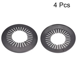 uxcell Pipe Cover Decoration, 90mm-110mm PP Plastic Escutcheon Water Pipe Drain Line Cover Black 4pcs