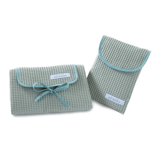 Mi bollito Set mit 2 wasserdichten Wickelunterlagen und Wickeltasche für