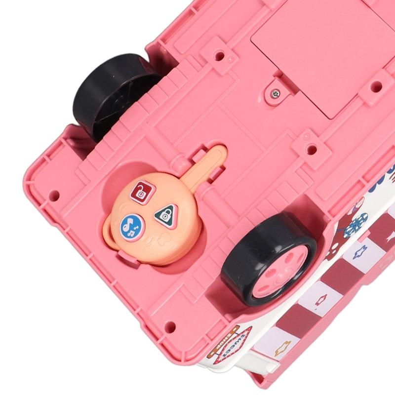 Kids Money Bank Bus Shaped Password Remote Control Unlock Music