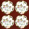 Simhomsen Embroidered Easter Bunny Round Doily Placemats with Butterfly Design
