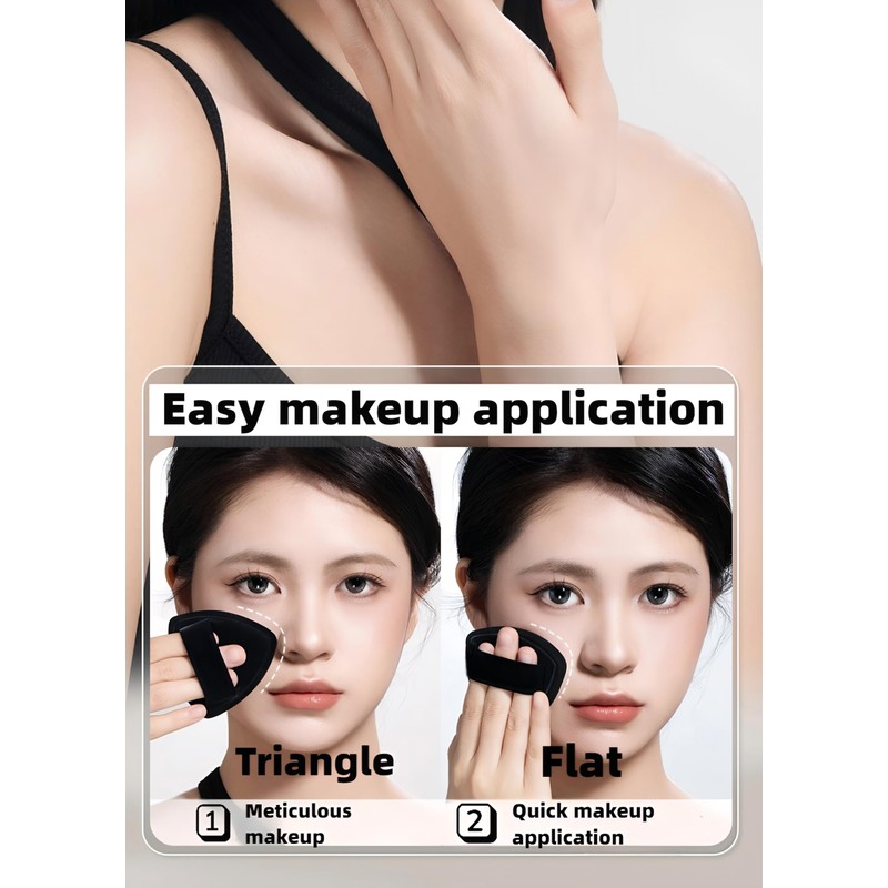 12 Pcs Triangular Powder Puff, Soft Wet Dry Makeup Wedges
