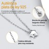 PROSILVER Collar Plata 925 Mujer y Hombre Dije Corazón/Redondo/Estrella/Rectangular Clásico