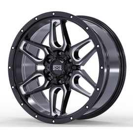18x9 Mudder Trucker MT317 Barrier Black Milled 6x139.7 6x5.5 ET12 Wheel Rim