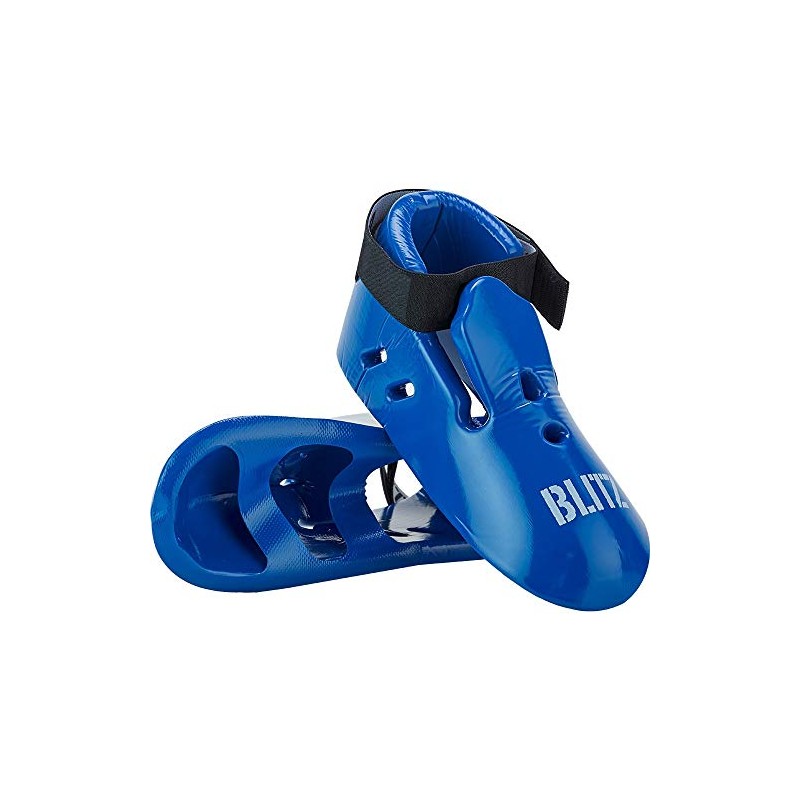 Blitz Dipped Foam Foot Guards - Blue - Large