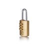 40mm Brass Combination Padlock pk 1 box