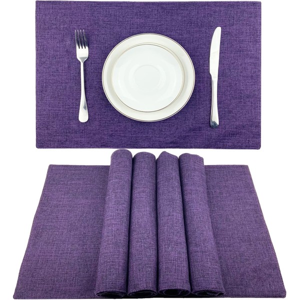 Weabetfu Cloth Placemats Set of 4 Heat Resistant Dining Table