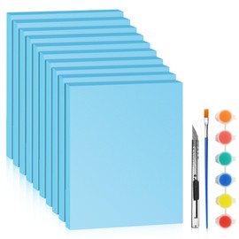 LuckyFoam Blue 10 Pack 15x12x0.79 inch Foam Sheets 0.79 Inch Thick Polystyrene Rectangles XPS Foam Board Craft for Insulating DIY Modeling Art Supplies