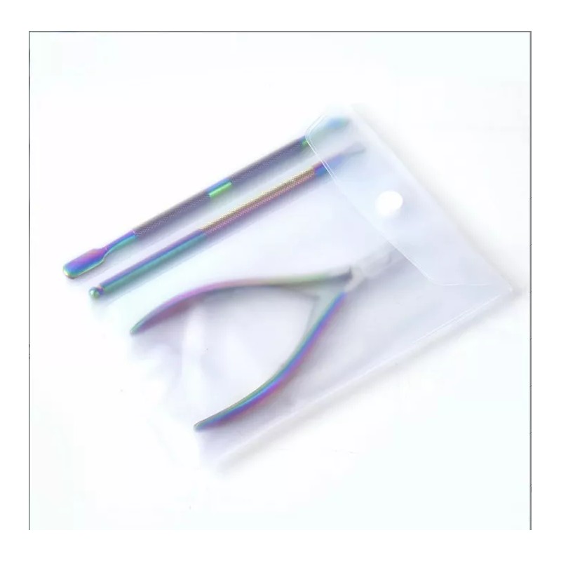 Meiso Kit Empujador Y Cortador De Cutículas De Acero Inoxidable