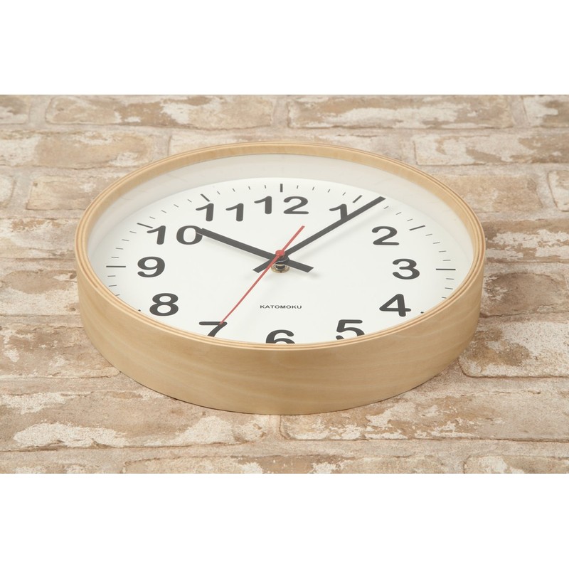 KATOMOKU Plywood Wall Clock 2 Sweep (Continuous Second Hand) km-42M
