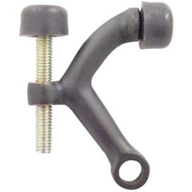 Emtek 2241 Solid Brass Hinge Pivot Stop, Rubber Tip (Flat Black)