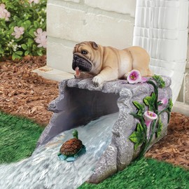 Noegrus Dog Statue 3x4 Gutter Downspout Splash Block Decor, Outdoor Garden Animal Statue & Sculpture, UV-Resistant, Gutter Diverter Rain, Decorative Extension, Splash Block Ornament