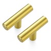 JOY DECOR 10 Pack Cabinet Knobs, Gold Cabinet Handles, 2in