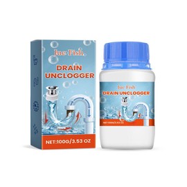 Jue-Fish Pipe Dredge Deodorant, Magic Powder Drain Clog Remover, Pipe Powder Dredge Agent for Kitchen Sink Toilet Bowl Cleaner Bubble Bombs Quick Foaming - quantity: 1 pcs