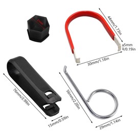 GisWell Pack of 23 Universal 21 mm Plastic Wheel Bolt Caps, Matte Black, Includes Black Clip and Wheel Bolt Cover Puller, Suitable for Various Vehicle Models