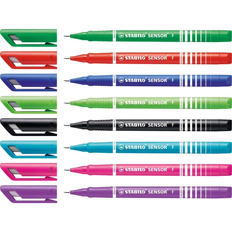 Fineliner with Cushioned F-Tip - STABILO SENSOR fine - Pack