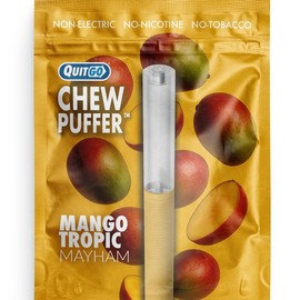 QuitGo Air Straw Watermelon Chew Habit Chew Stick ‚Äì Plastic Reusable Natural Aid Straw to Curb Cravings & Breathe Freely:_MANGO TROPIC 1 PACK