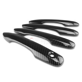 CBK For 2018–2020 Camry Carbon Fiber Look 4DR Door Handle Cover No Keyhole Trim