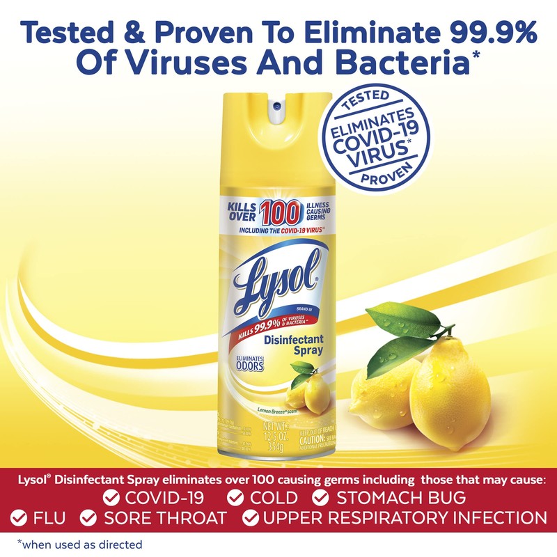 Lysol Disinfectant Spray, Sanitizing and Antibacterial Spray, For Disinfecting and