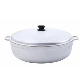 IMUSA GAU-80508 Jumbo Traditional Natural Caldero for Cooking and Serving, 18 Quart, Silver