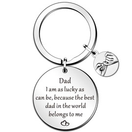SMARGO Dad Gifts Dad Keyring from Daughter Son Christmas Birthday Keychain Fathers day Gift for Dad