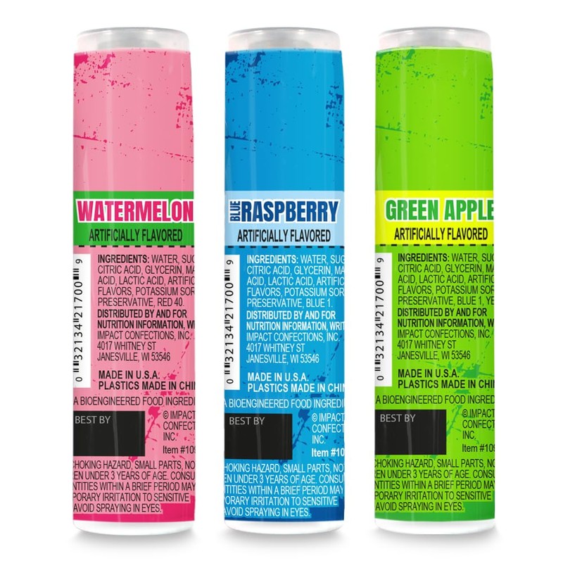 WARHEADS - Super Sour Candy Spray - Blue Raspberry, Green