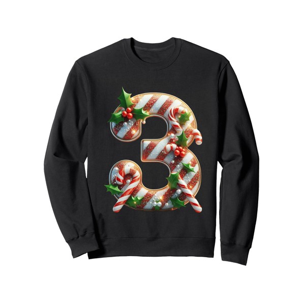Candy Cane Christmas Number Three Sweatshirt