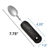 Rehabilitation Advantage Easy Grip Teaspoon with Built-up Handle, Black 3.2