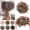 S-noilite Tousled Updo Messy Hair Bun Hairpiece Wavy Ponytail Bun